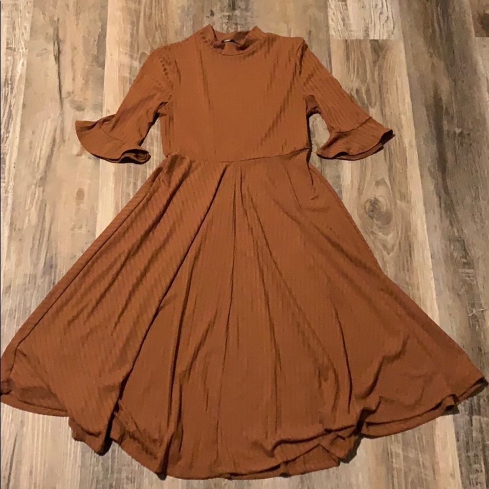 Brown Shein a-line dress